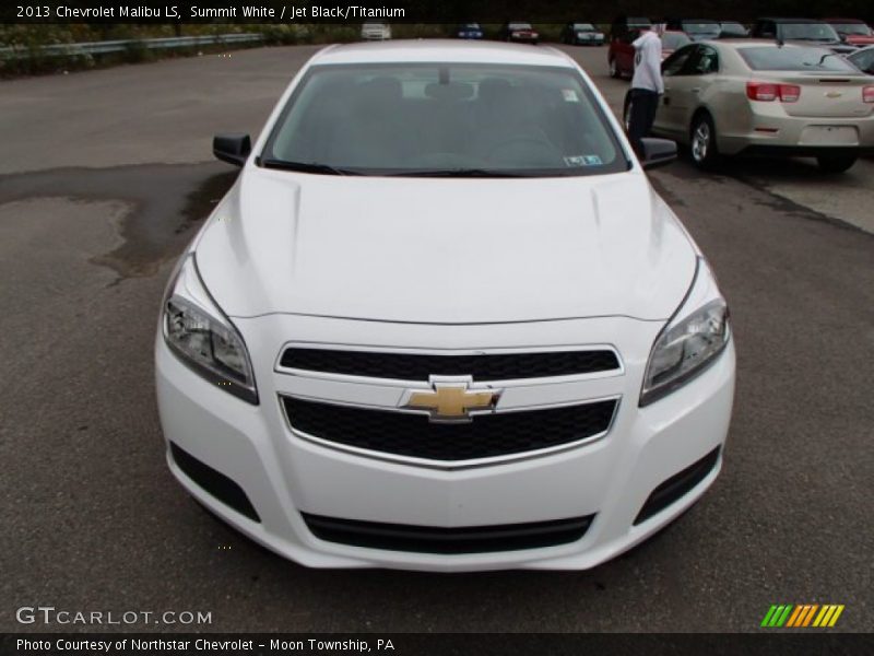 Summit White / Jet Black/Titanium 2013 Chevrolet Malibu LS