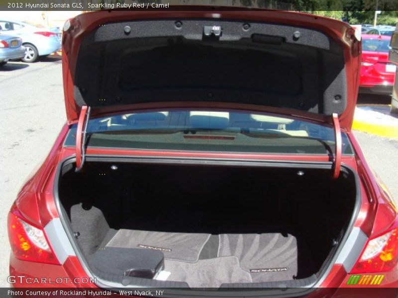 Sparkling Ruby Red / Camel 2012 Hyundai Sonata GLS