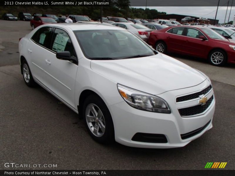 Summit White / Jet Black/Titanium 2013 Chevrolet Malibu LS
