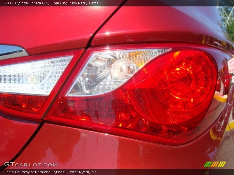 Sparkling Ruby Red / Camel 2012 Hyundai Sonata GLS