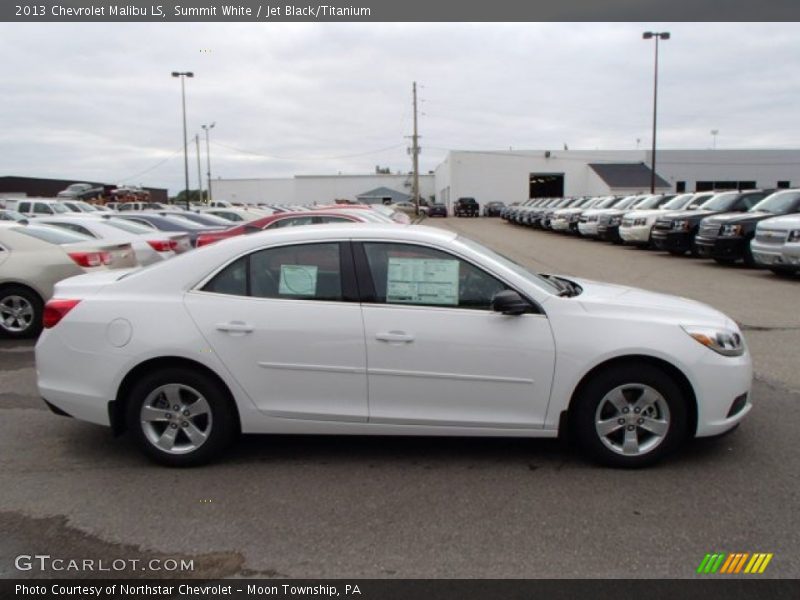 Summit White / Jet Black/Titanium 2013 Chevrolet Malibu LS