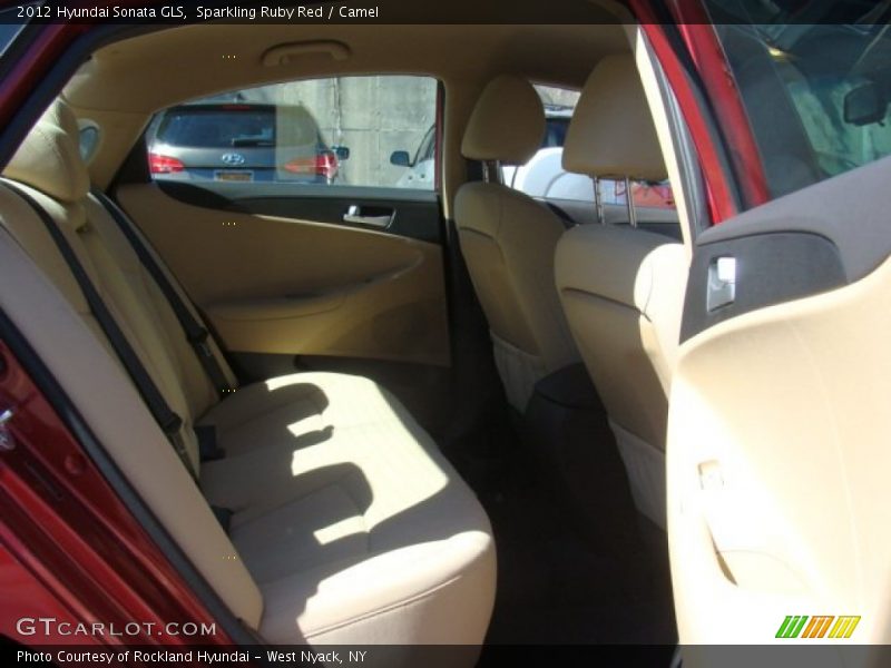 Sparkling Ruby Red / Camel 2012 Hyundai Sonata GLS