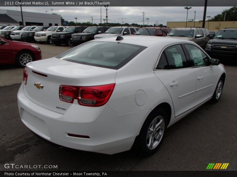 Summit White / Jet Black/Titanium 2013 Chevrolet Malibu LS
