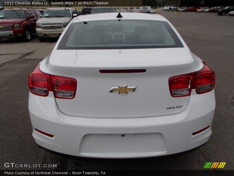 Summit White / Jet Black/Titanium 2013 Chevrolet Malibu LS