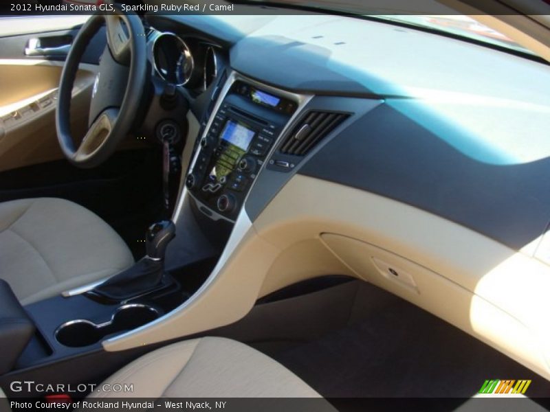 Sparkling Ruby Red / Camel 2012 Hyundai Sonata GLS