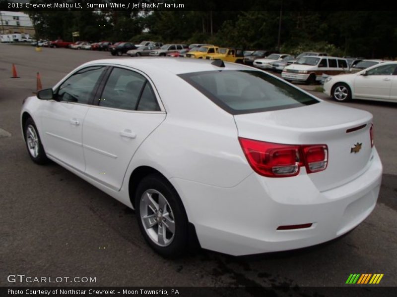 Summit White / Jet Black/Titanium 2013 Chevrolet Malibu LS