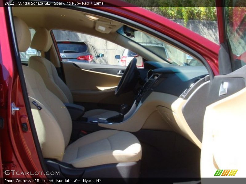 Sparkling Ruby Red / Camel 2012 Hyundai Sonata GLS