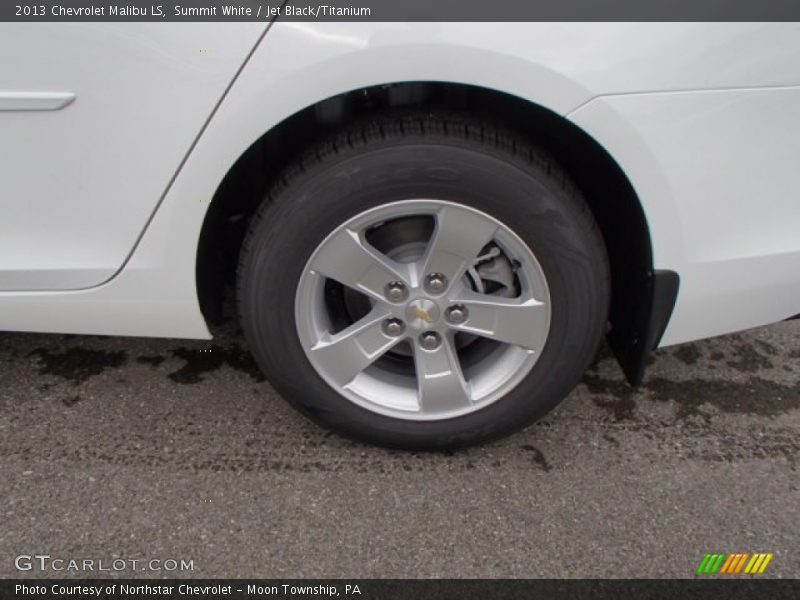 Summit White / Jet Black/Titanium 2013 Chevrolet Malibu LS