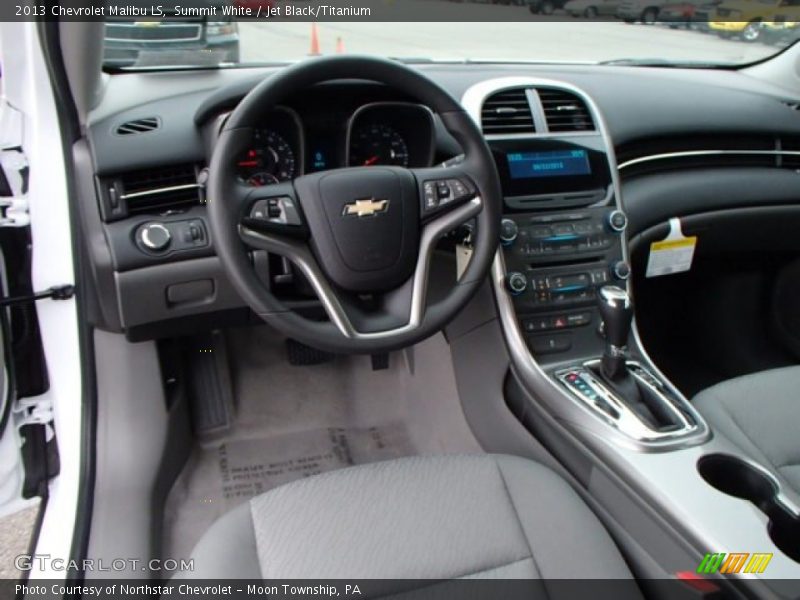 Summit White / Jet Black/Titanium 2013 Chevrolet Malibu LS