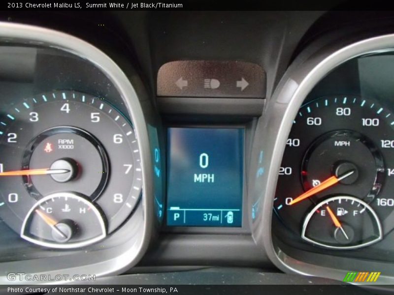 Summit White / Jet Black/Titanium 2013 Chevrolet Malibu LS