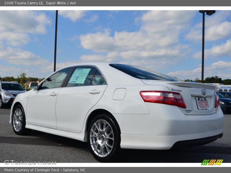 Super White / Ash 2008 Toyota Camry LE
