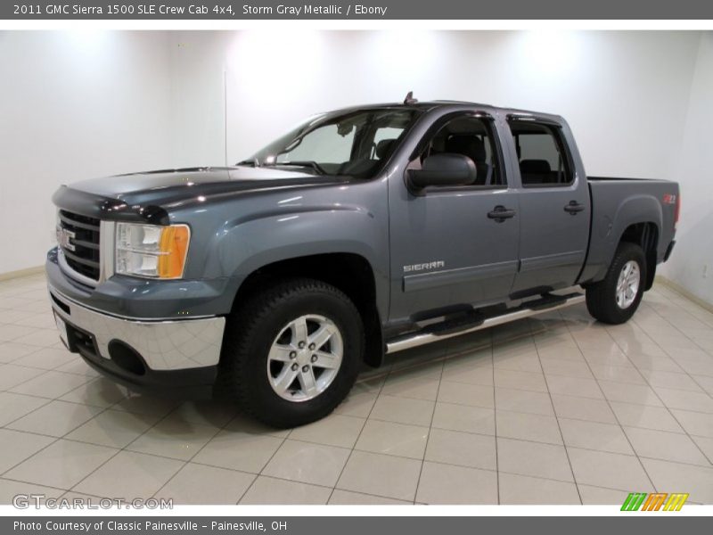 Storm Gray Metallic / Ebony 2011 GMC Sierra 1500 SLE Crew Cab 4x4