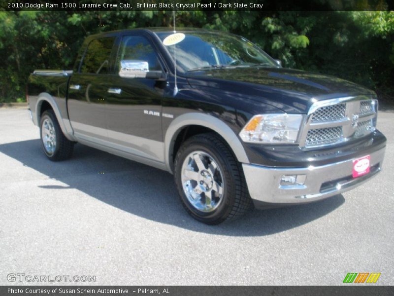 Brilliant Black Crystal Pearl / Dark Slate Gray 2010 Dodge Ram 1500 Laramie Crew Cab