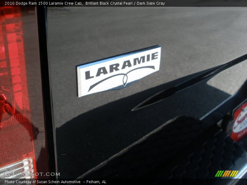 Brilliant Black Crystal Pearl / Dark Slate Gray 2010 Dodge Ram 1500 Laramie Crew Cab