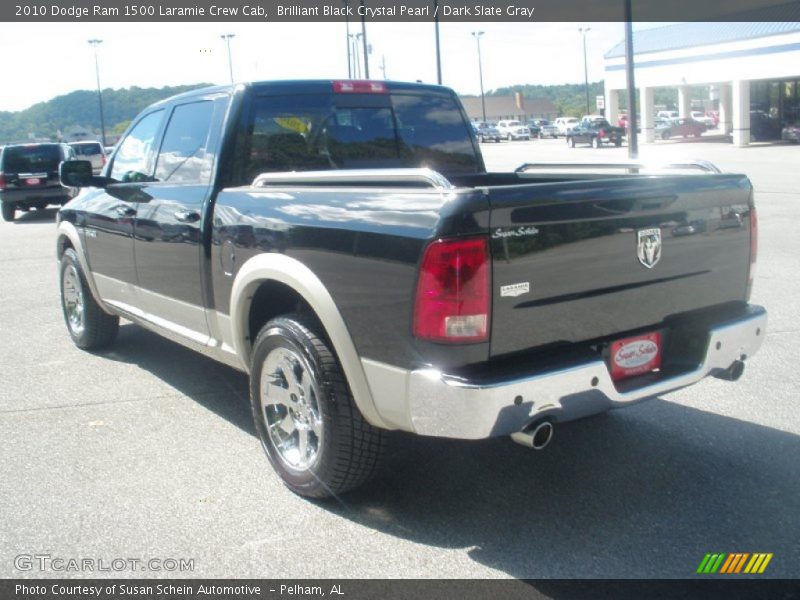 Brilliant Black Crystal Pearl / Dark Slate Gray 2010 Dodge Ram 1500 Laramie Crew Cab