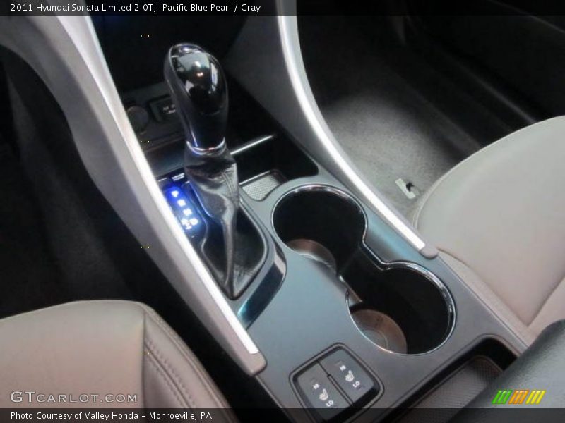 Pacific Blue Pearl / Gray 2011 Hyundai Sonata Limited 2.0T