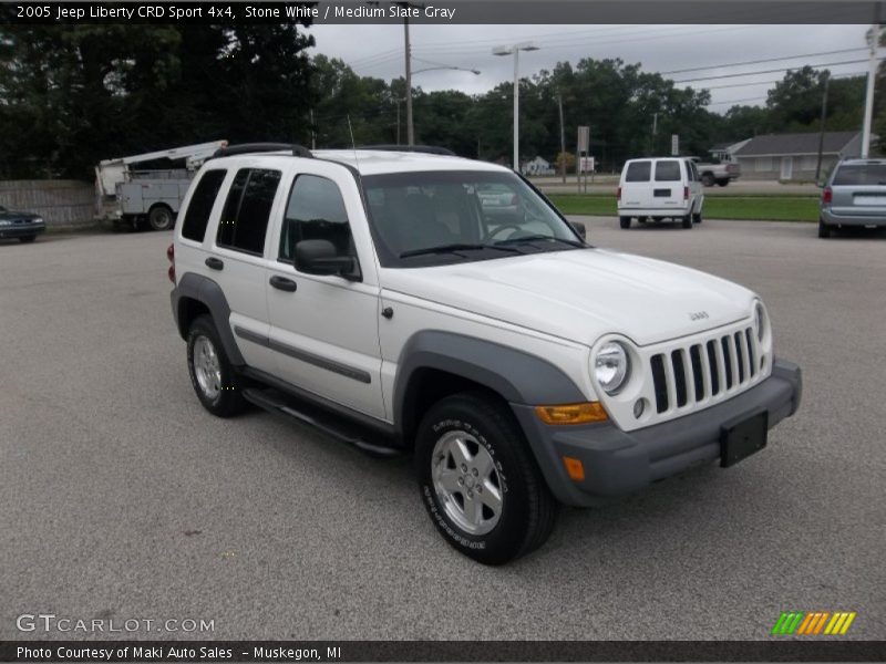 Stone White / Medium Slate Gray 2005 Jeep Liberty CRD Sport 4x4