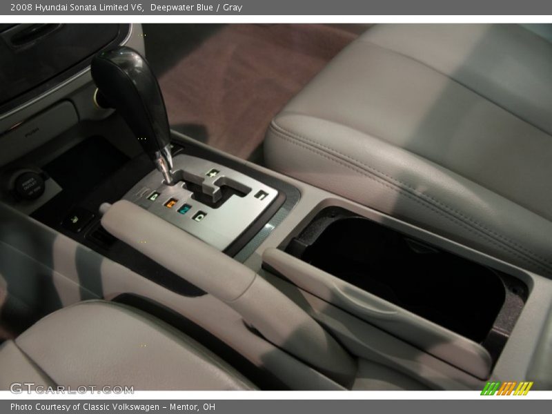 Deepwater Blue / Gray 2008 Hyundai Sonata Limited V6