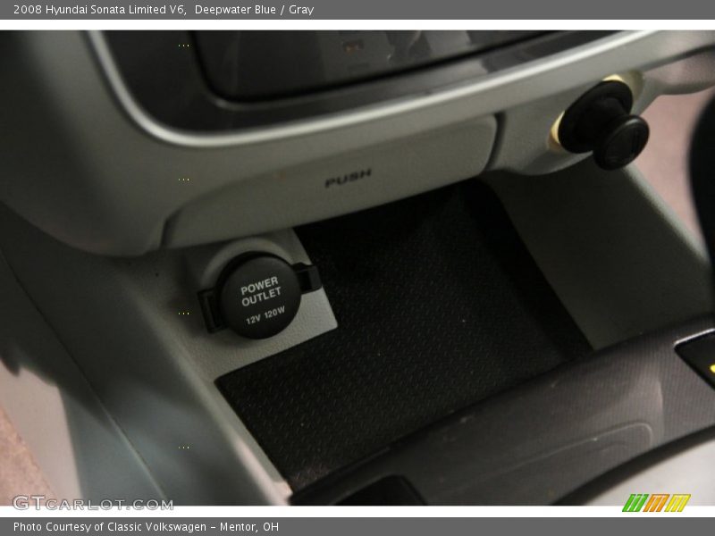 Deepwater Blue / Gray 2008 Hyundai Sonata Limited V6
