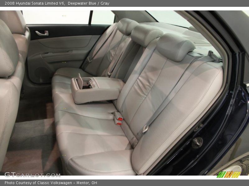 Deepwater Blue / Gray 2008 Hyundai Sonata Limited V6