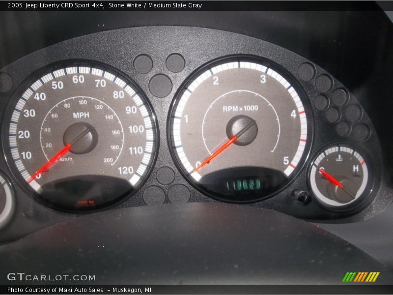 Stone White / Medium Slate Gray 2005 Jeep Liberty CRD Sport 4x4