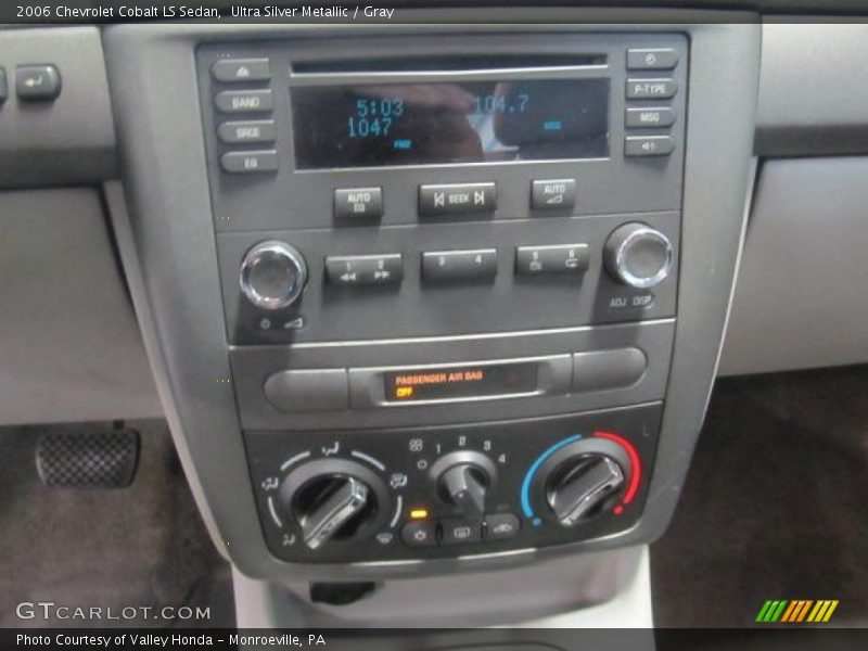 Controls of 2006 Cobalt LS Sedan