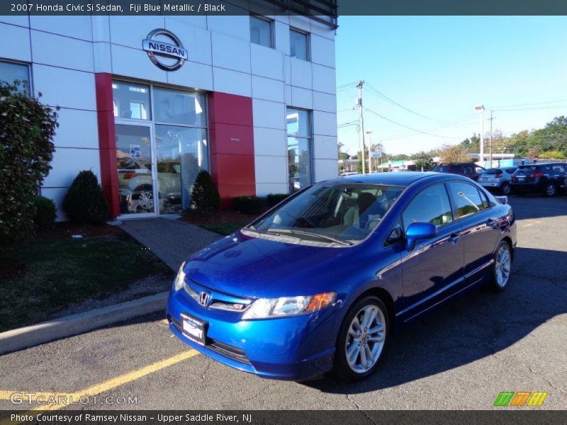 Fiji Blue Metallic / Black 2007 Honda Civic Si Sedan