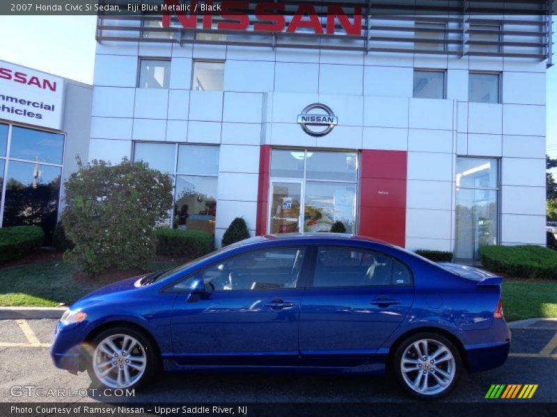 Fiji Blue Metallic / Black 2007 Honda Civic Si Sedan