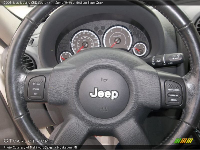 Stone White / Medium Slate Gray 2005 Jeep Liberty CRD Sport 4x4