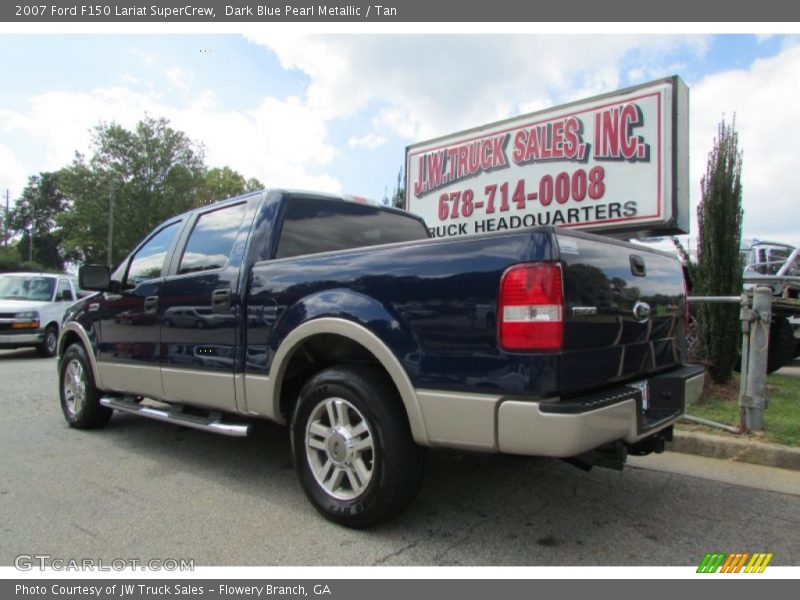 Dark Blue Pearl Metallic / Tan 2007 Ford F150 Lariat SuperCrew