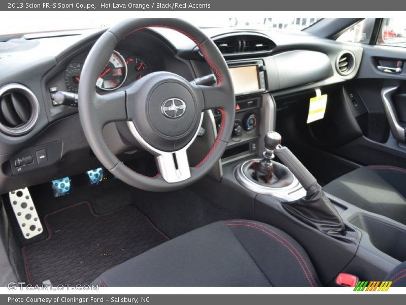  2013 FR-S Sport Coupe Black/Red Accents Interior