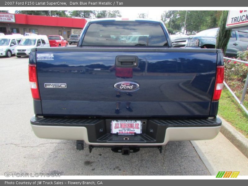 Dark Blue Pearl Metallic / Tan 2007 Ford F150 Lariat SuperCrew