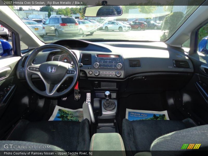 Fiji Blue Metallic / Black 2007 Honda Civic Si Sedan