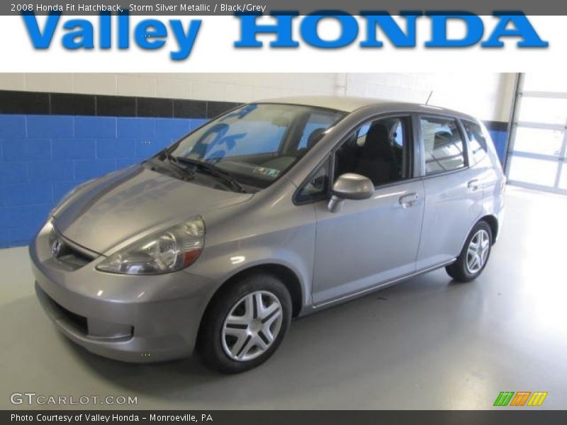 Storm Silver Metallic / Black/Grey 2008 Honda Fit Hatchback