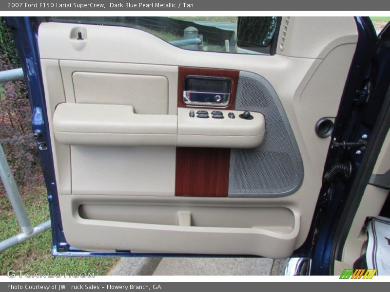 Dark Blue Pearl Metallic / Tan 2007 Ford F150 Lariat SuperCrew