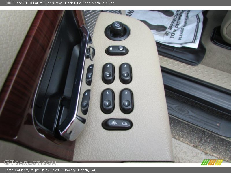 Dark Blue Pearl Metallic / Tan 2007 Ford F150 Lariat SuperCrew