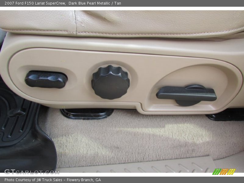 Dark Blue Pearl Metallic / Tan 2007 Ford F150 Lariat SuperCrew