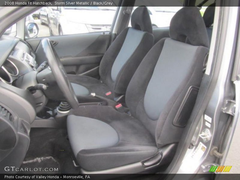 Storm Silver Metallic / Black/Grey 2008 Honda Fit Hatchback