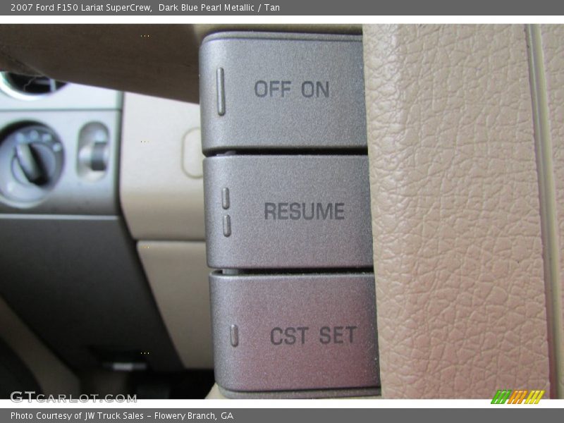 Dark Blue Pearl Metallic / Tan 2007 Ford F150 Lariat SuperCrew