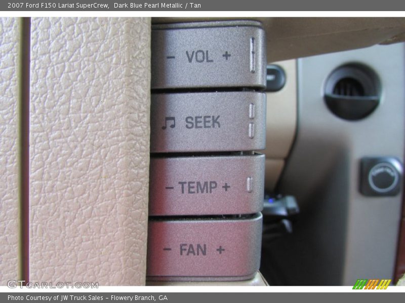 Dark Blue Pearl Metallic / Tan 2007 Ford F150 Lariat SuperCrew
