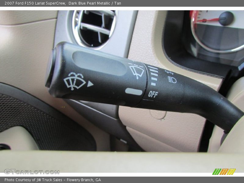 Dark Blue Pearl Metallic / Tan 2007 Ford F150 Lariat SuperCrew