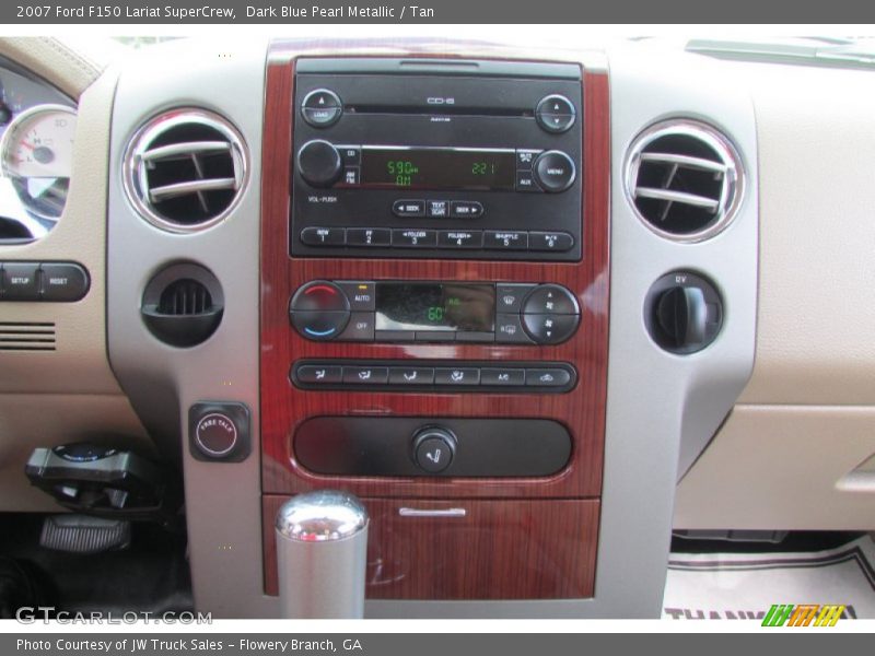 Dark Blue Pearl Metallic / Tan 2007 Ford F150 Lariat SuperCrew