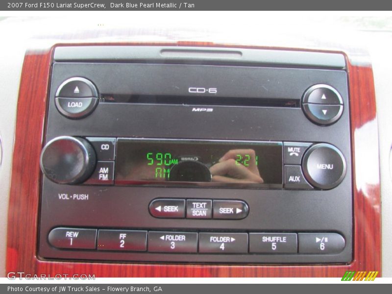Dark Blue Pearl Metallic / Tan 2007 Ford F150 Lariat SuperCrew