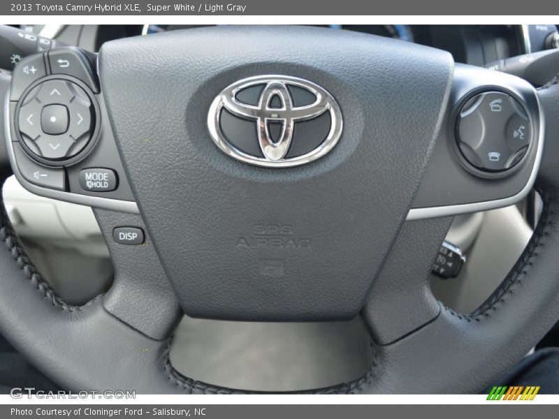Super White / Light Gray 2013 Toyota Camry Hybrid XLE