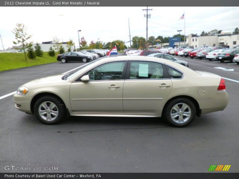 Gold Mist Metallic / Neutral 2012 Chevrolet Impala LS