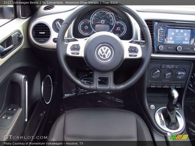 Moonrock Silver Metallic / Titan Black 2013 Volkswagen Beetle 2.5L Convertible