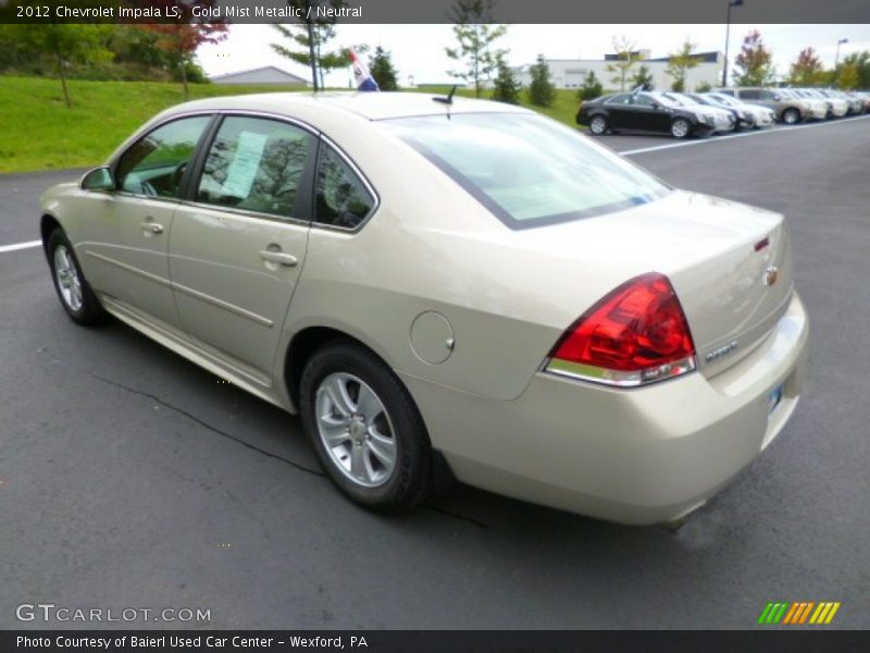 Gold Mist Metallic / Neutral 2012 Chevrolet Impala LS
