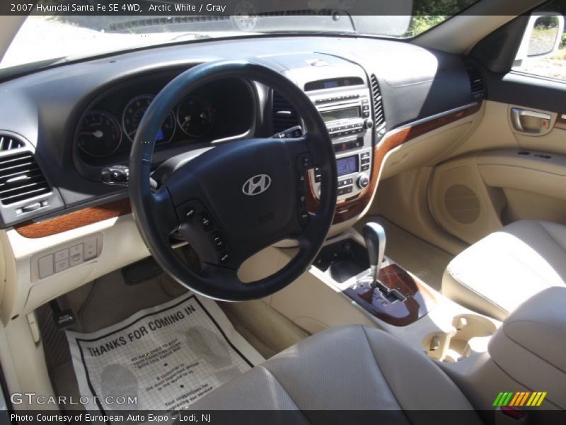 Arctic White / Gray 2007 Hyundai Santa Fe SE 4WD