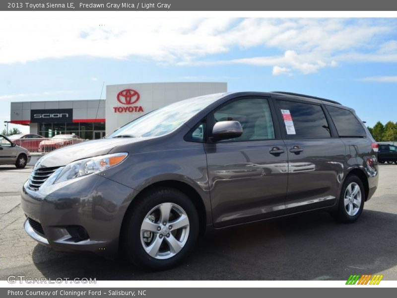 Predawn Gray Mica / Light Gray 2013 Toyota Sienna LE