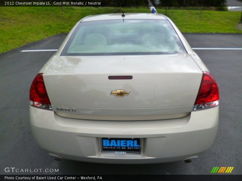 Gold Mist Metallic / Neutral 2012 Chevrolet Impala LS